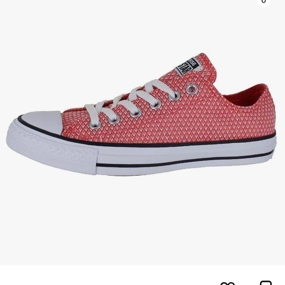 𝅺CONVERSE Chuck Taylor All Star Low Red/Coral white - Picture 2 of 10